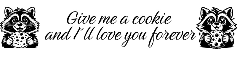 Waschbär Give me a cookie