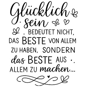 Glücklich sein