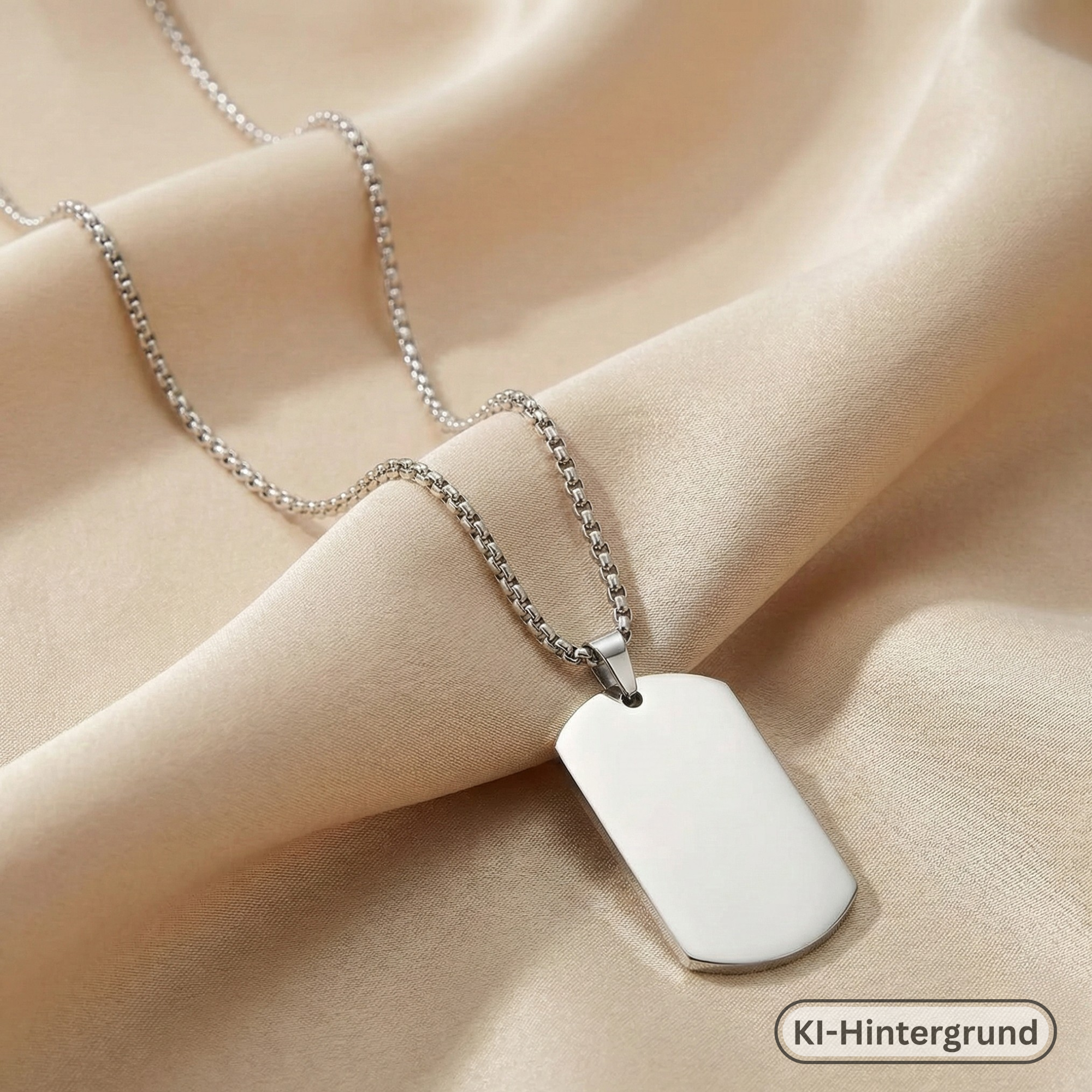 Military Dog Tag Necklace Stainless Steel with Engraving