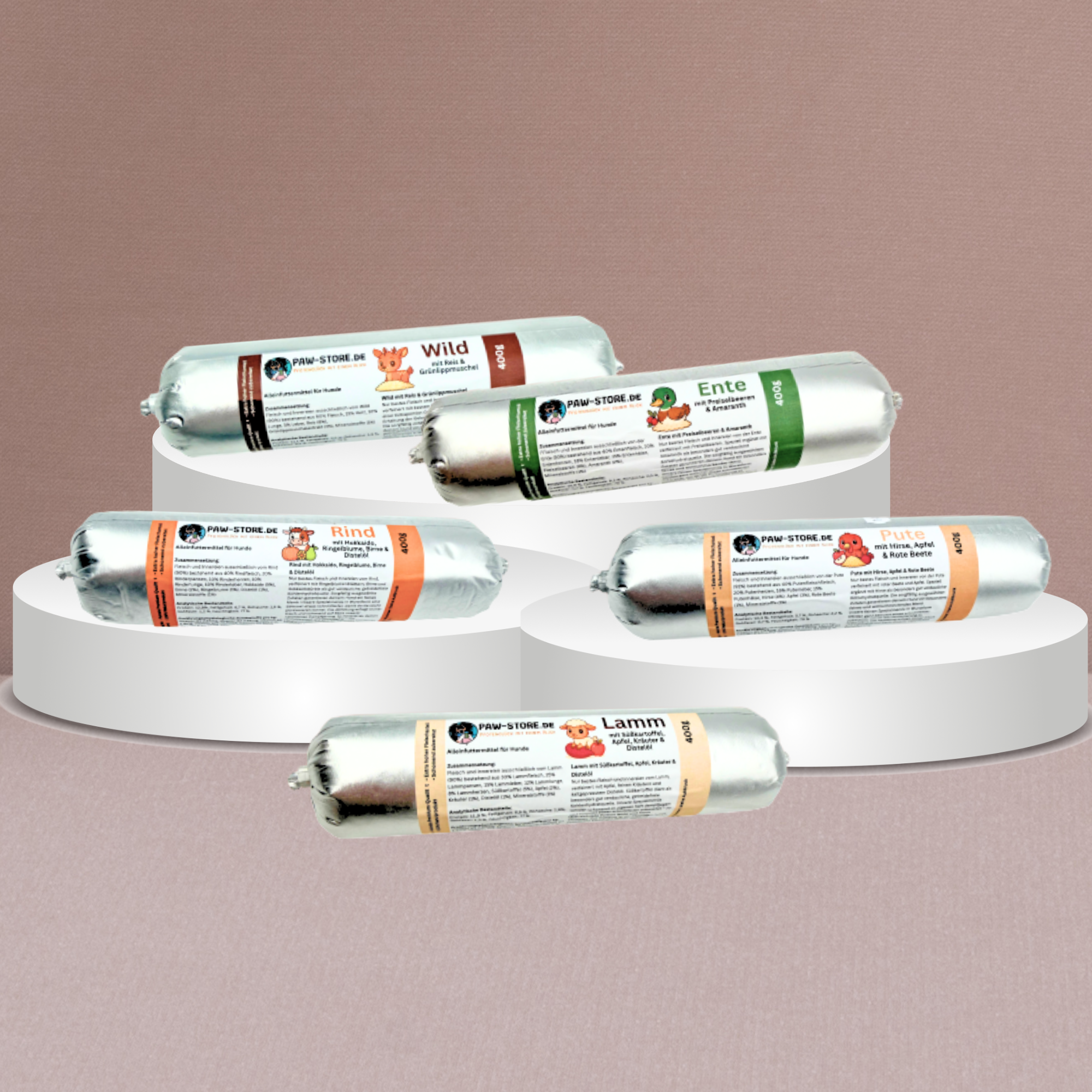 Gourmet Wurst (Barfwurst) 400g verschiedene Sorten