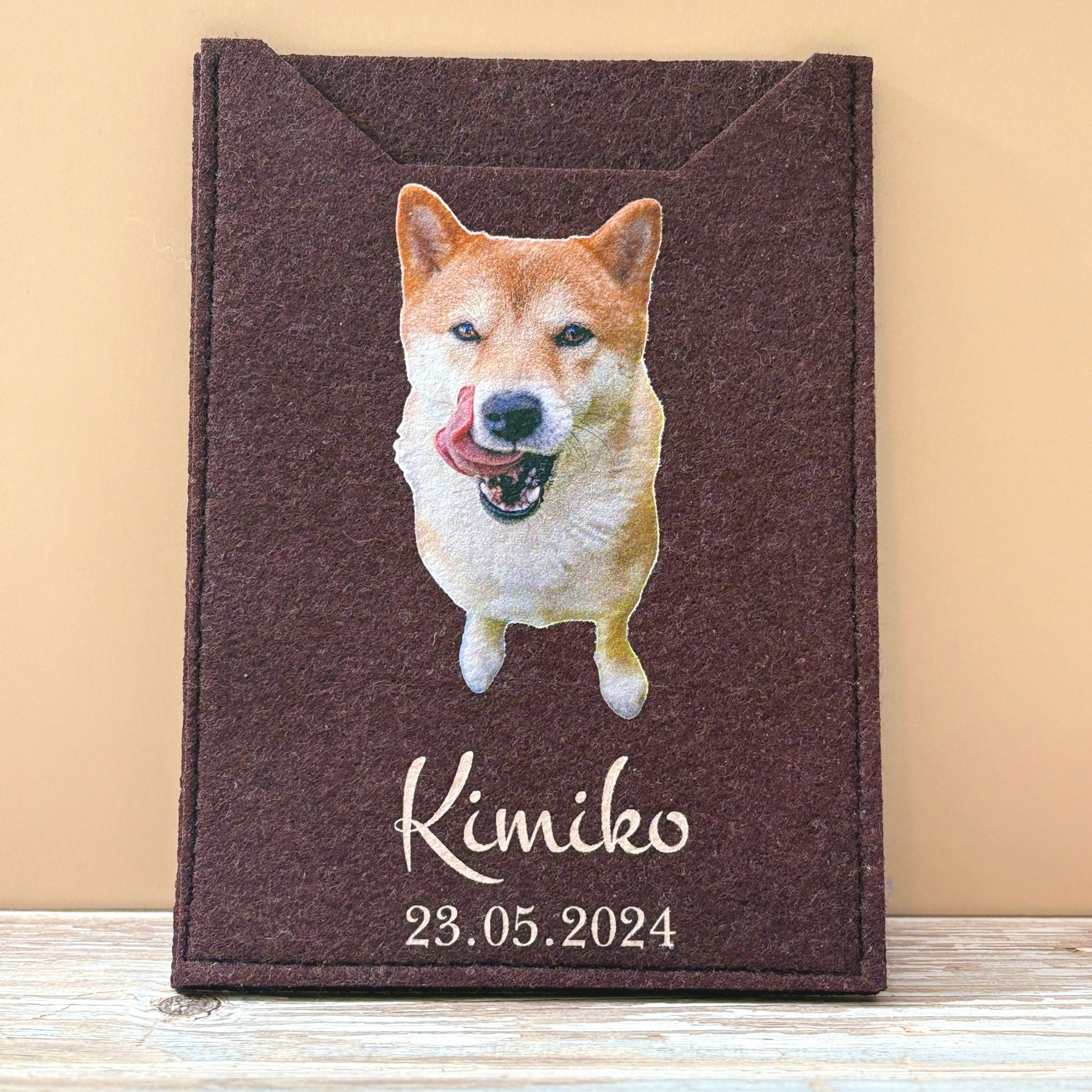 Custom Personalized Felt Pet Passport Cover