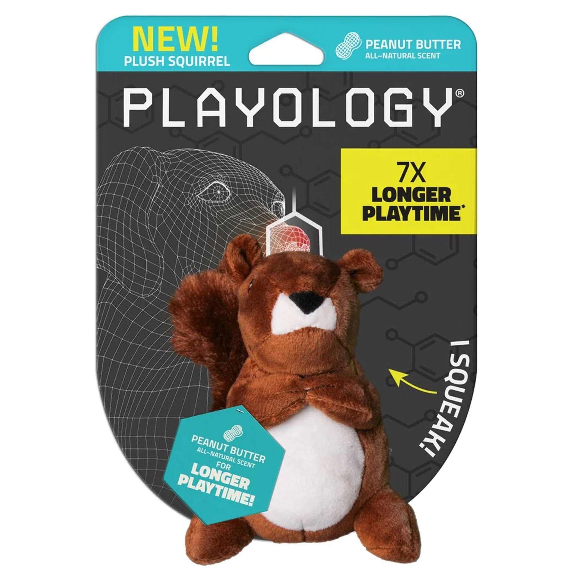 🐿️ Playology Plüsch Eichhörnchen – Erdnussbutter (Klein)