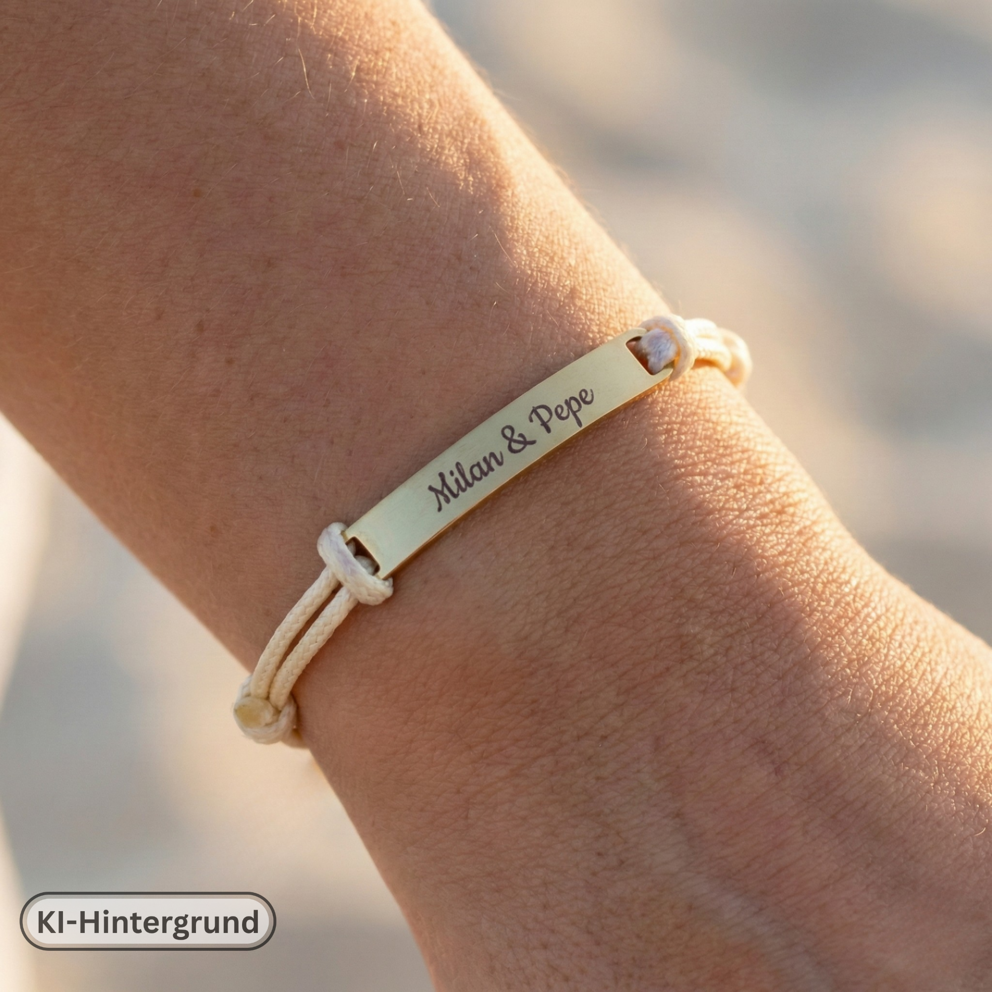 Cord Bracelet with Engraving
