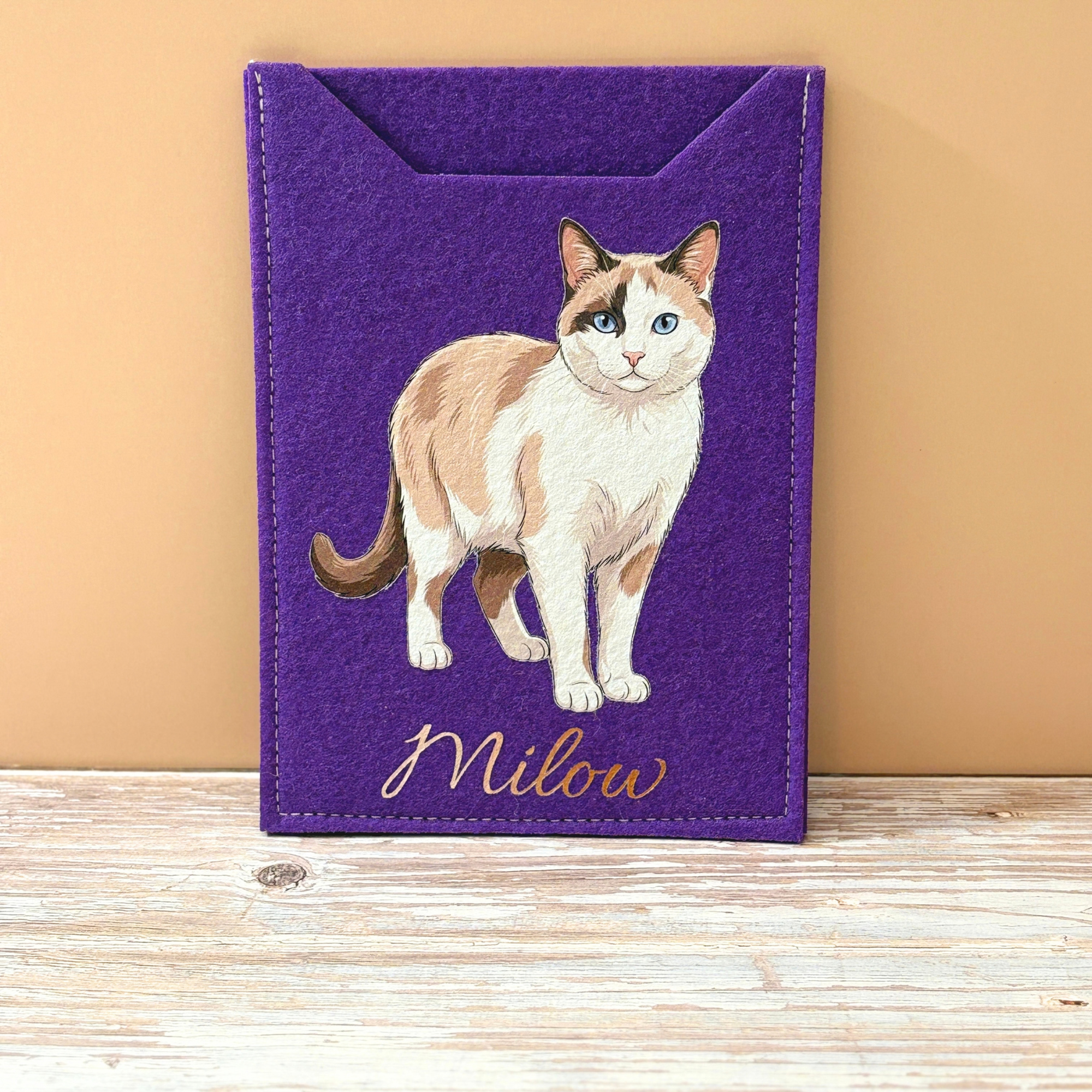 Custom Personalized Felt Pet Passport Cover