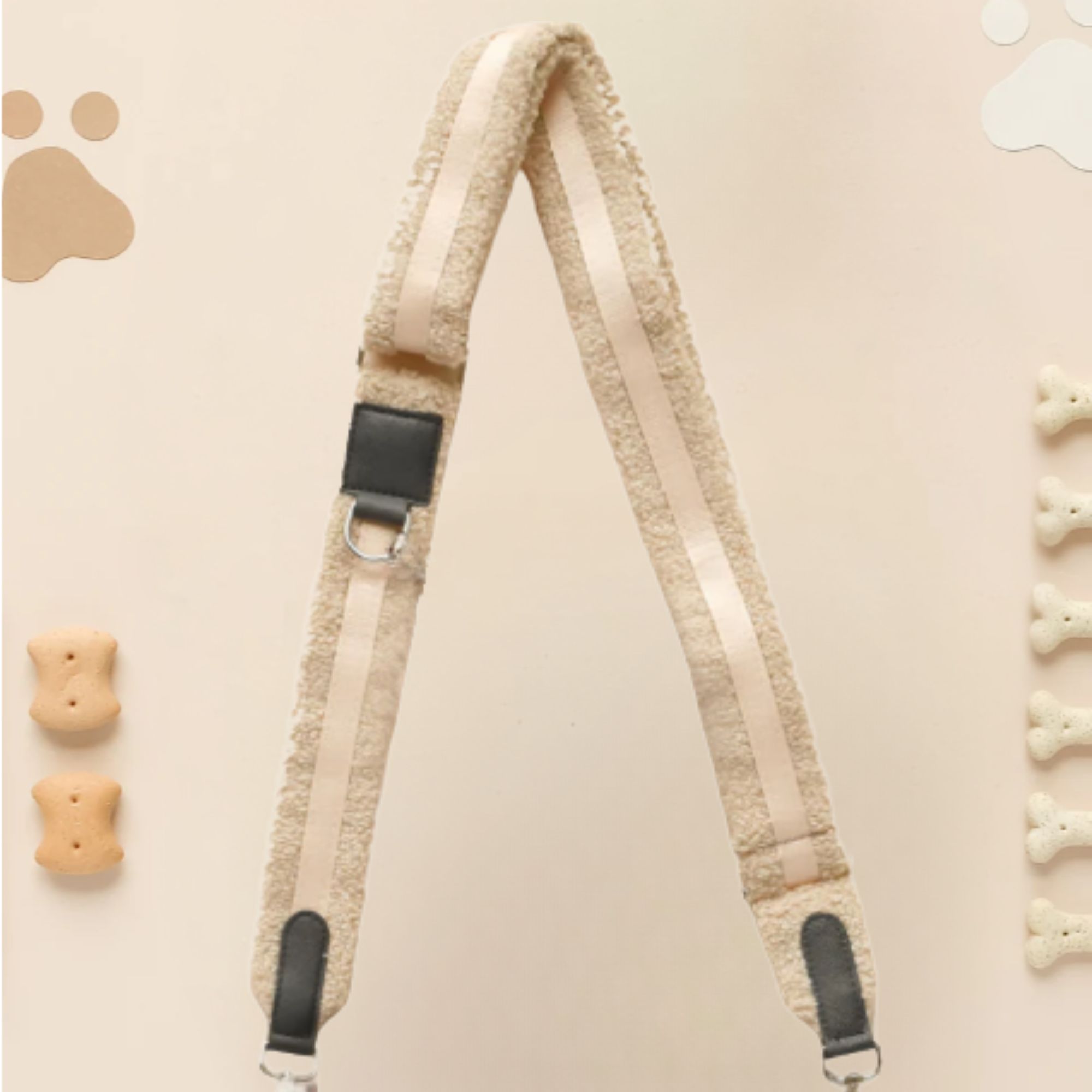 Taschen Riemen Teddy Creme