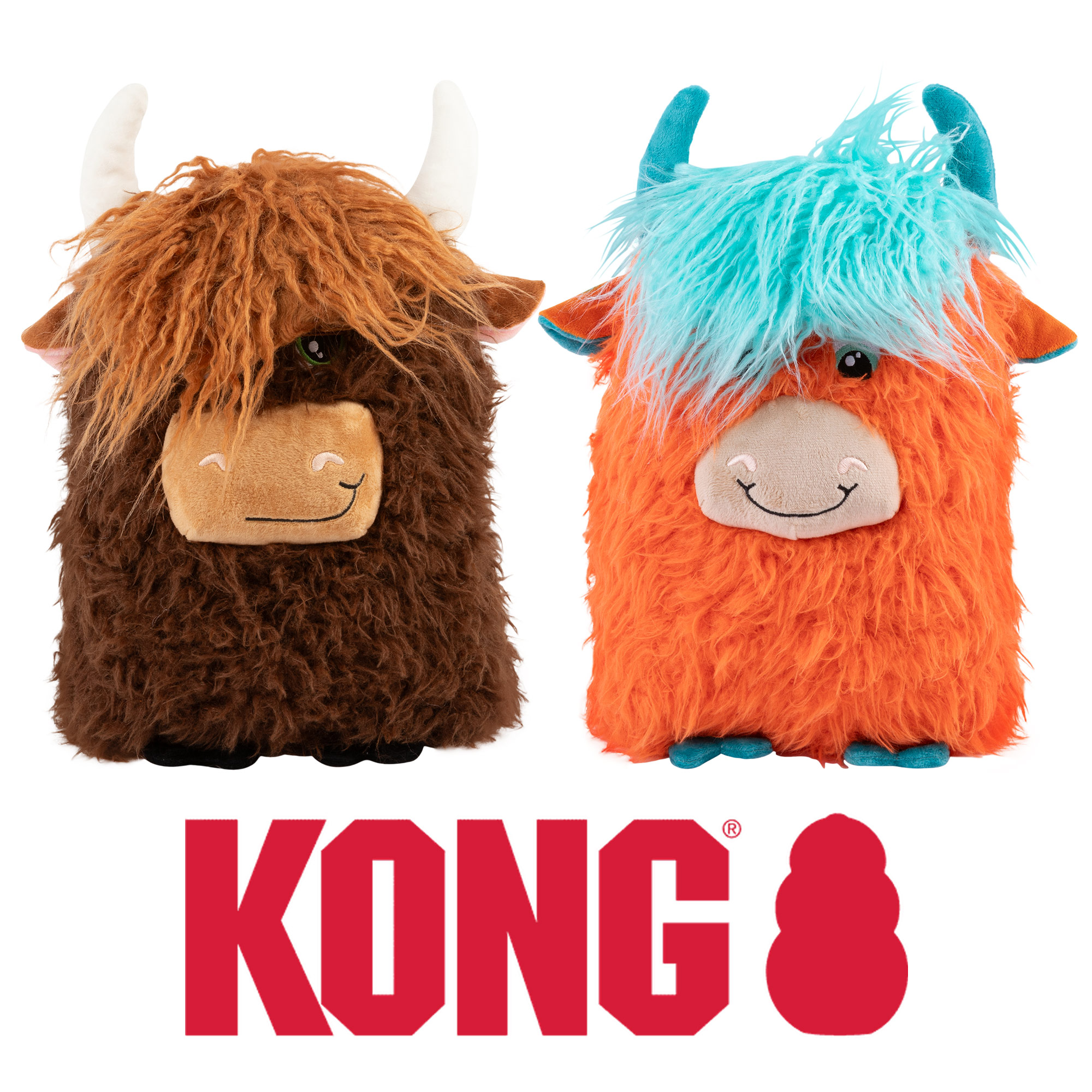 KONG Comfort Jumbo Highland Cow Assorted XL verschiedene Farben