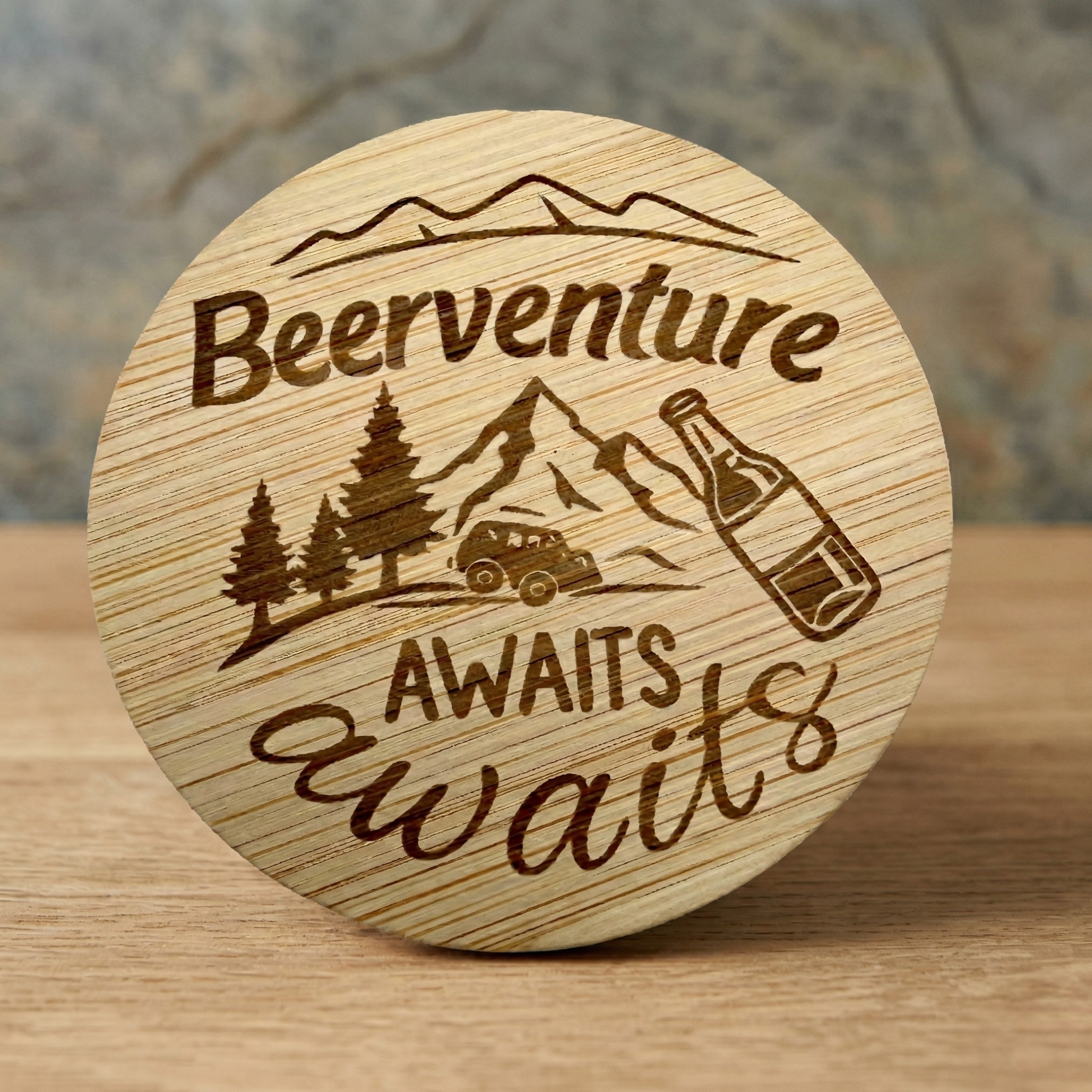 Flaschenöffner Bambus graviert