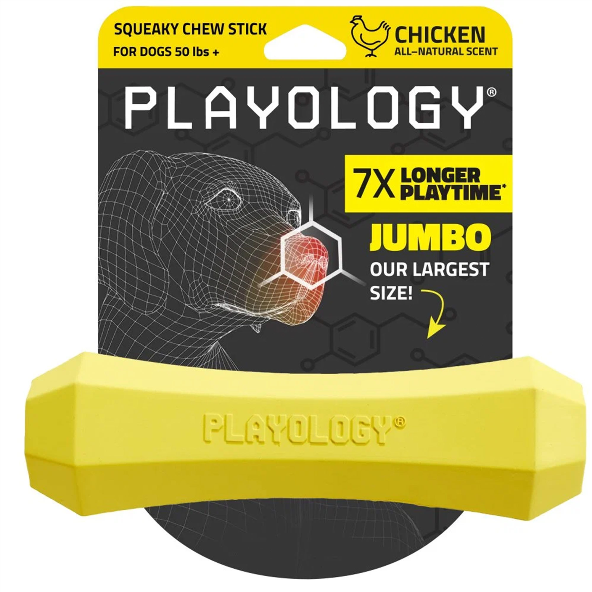 Playology Squeaky Chew Stick Huhn