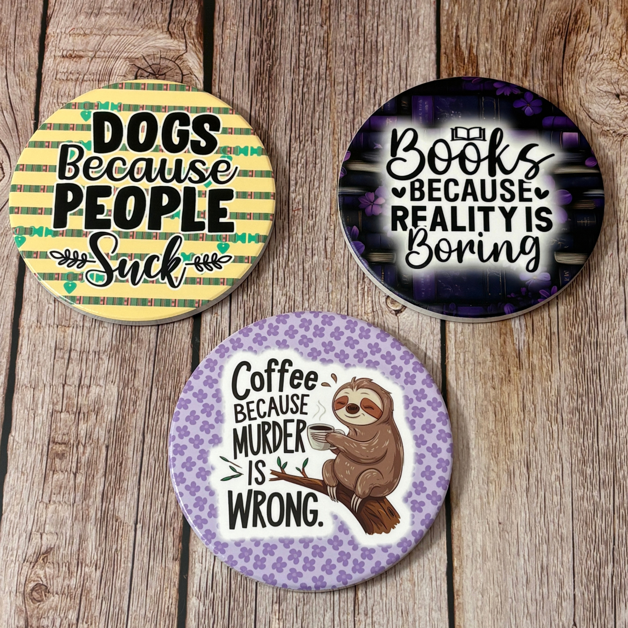 Customizable White Ceramic Coasters