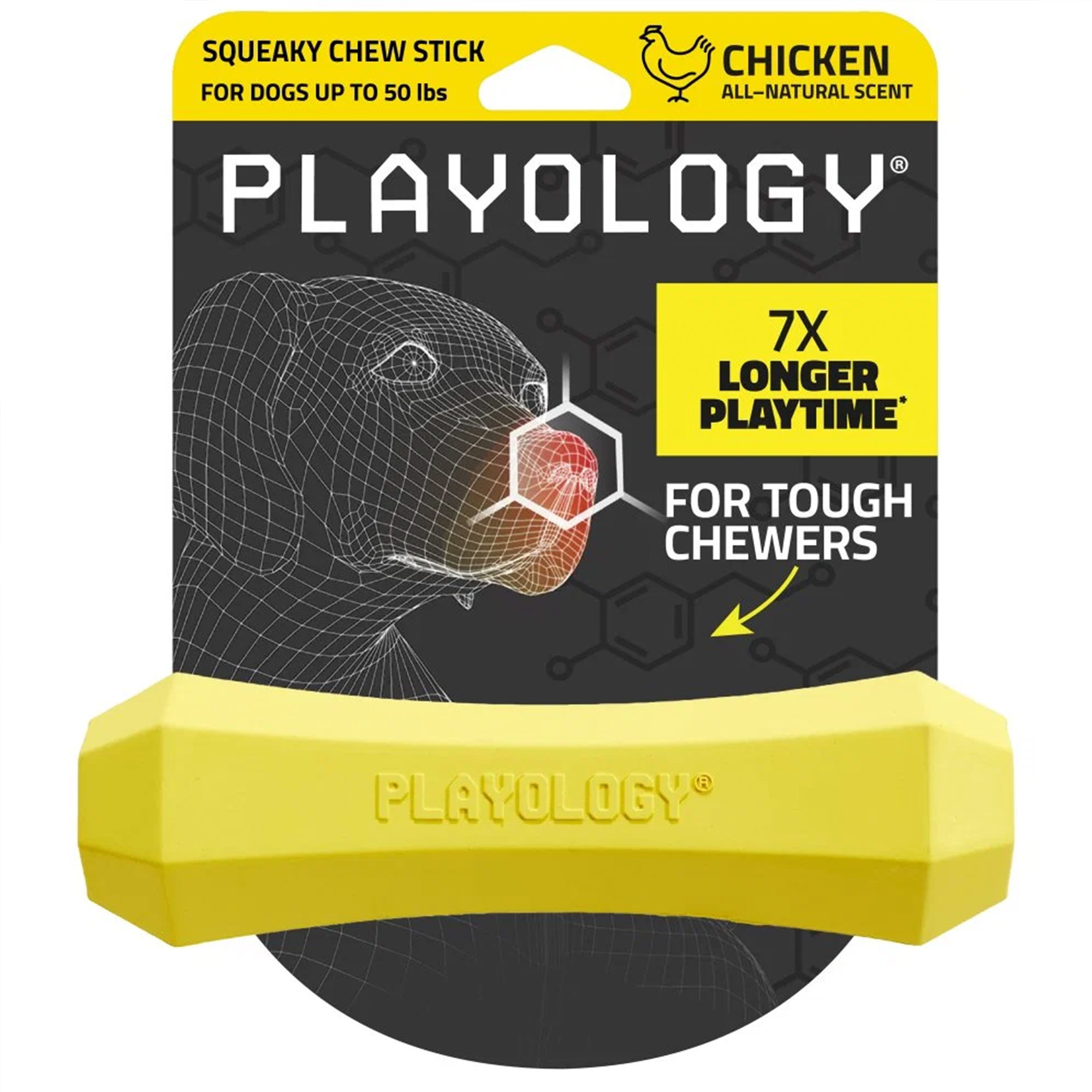 Playology Squeaky Chew Stick Huhn