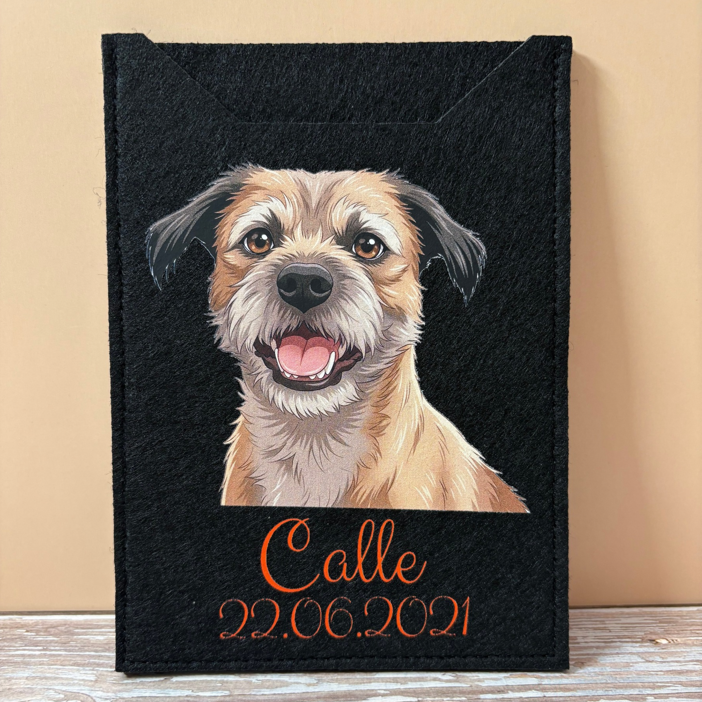 Custom Personalized Felt Pet Passport Cover