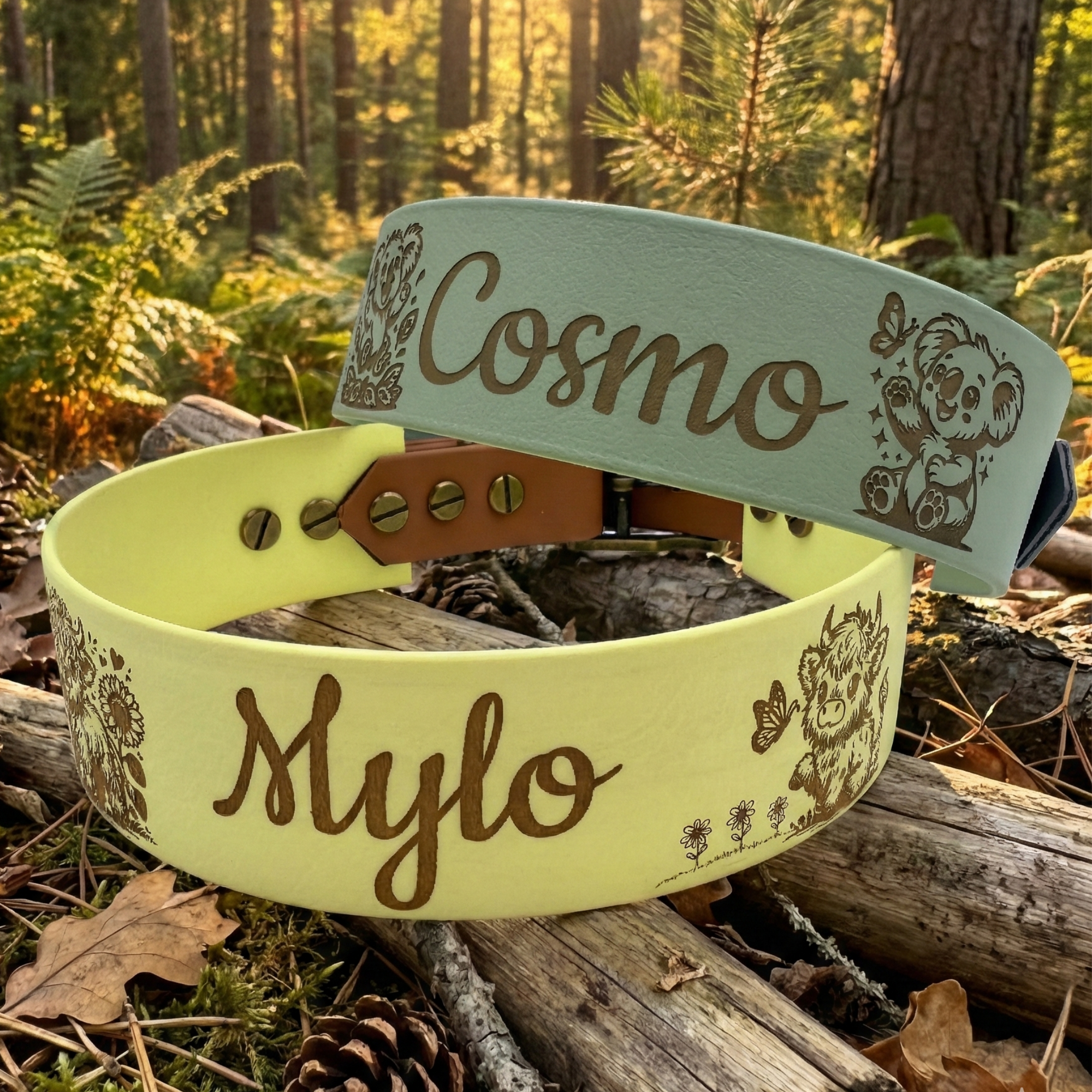 Graviertes Halsband - Tierisch Süß in 38mm