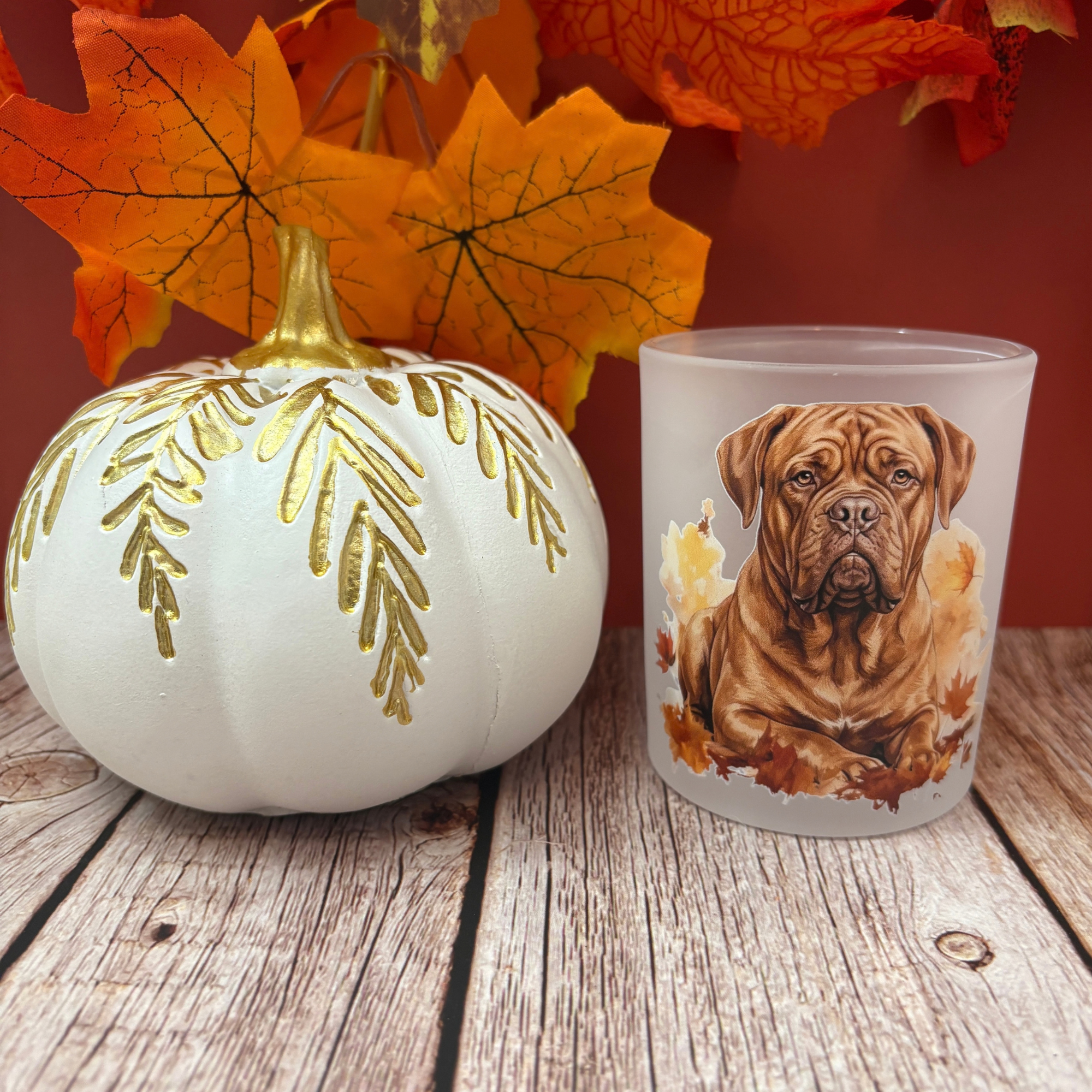 Frosted Glass Tealight Holder "Autumn & Halloween Edition" 
