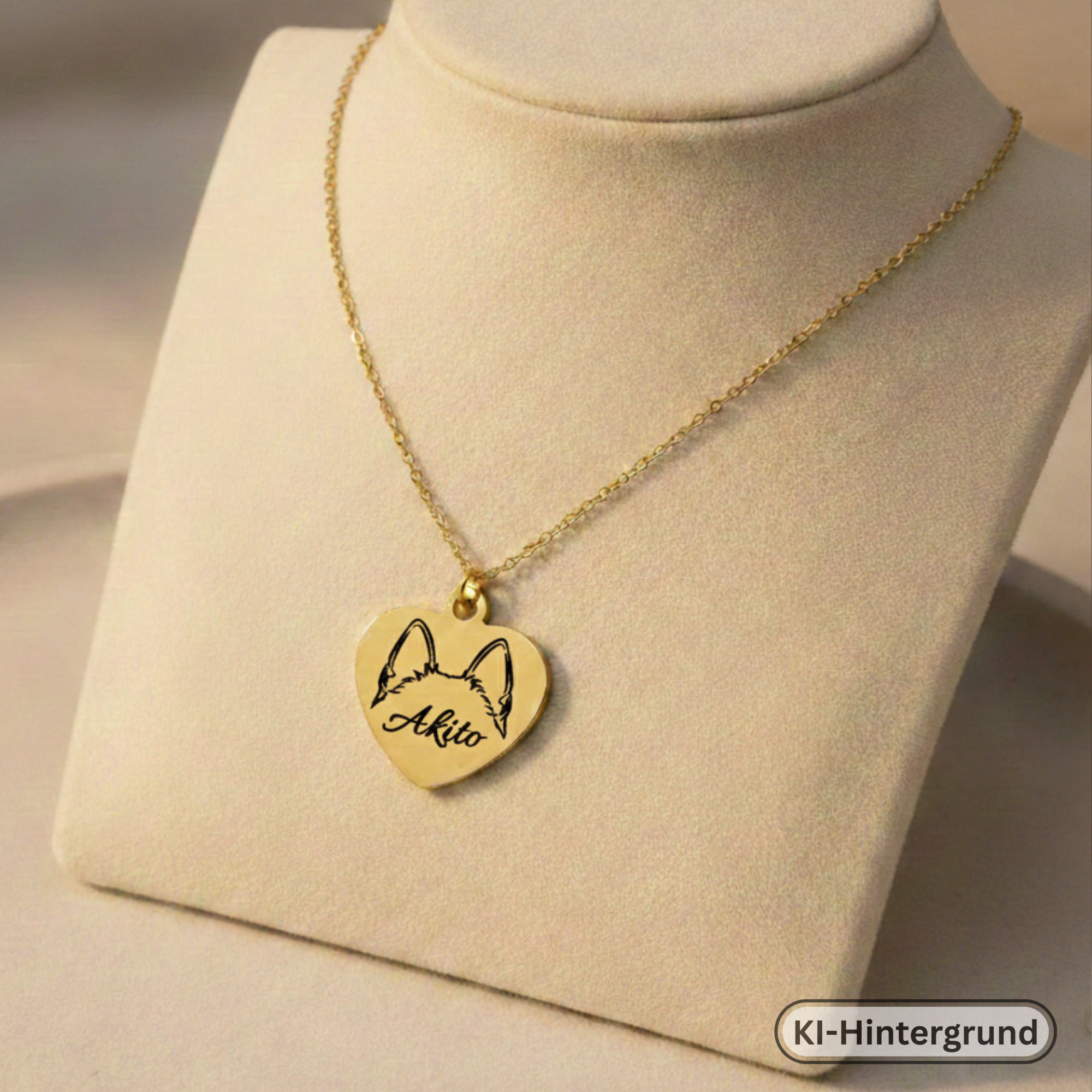 Heart Necklace Stainless Steel with Engraving