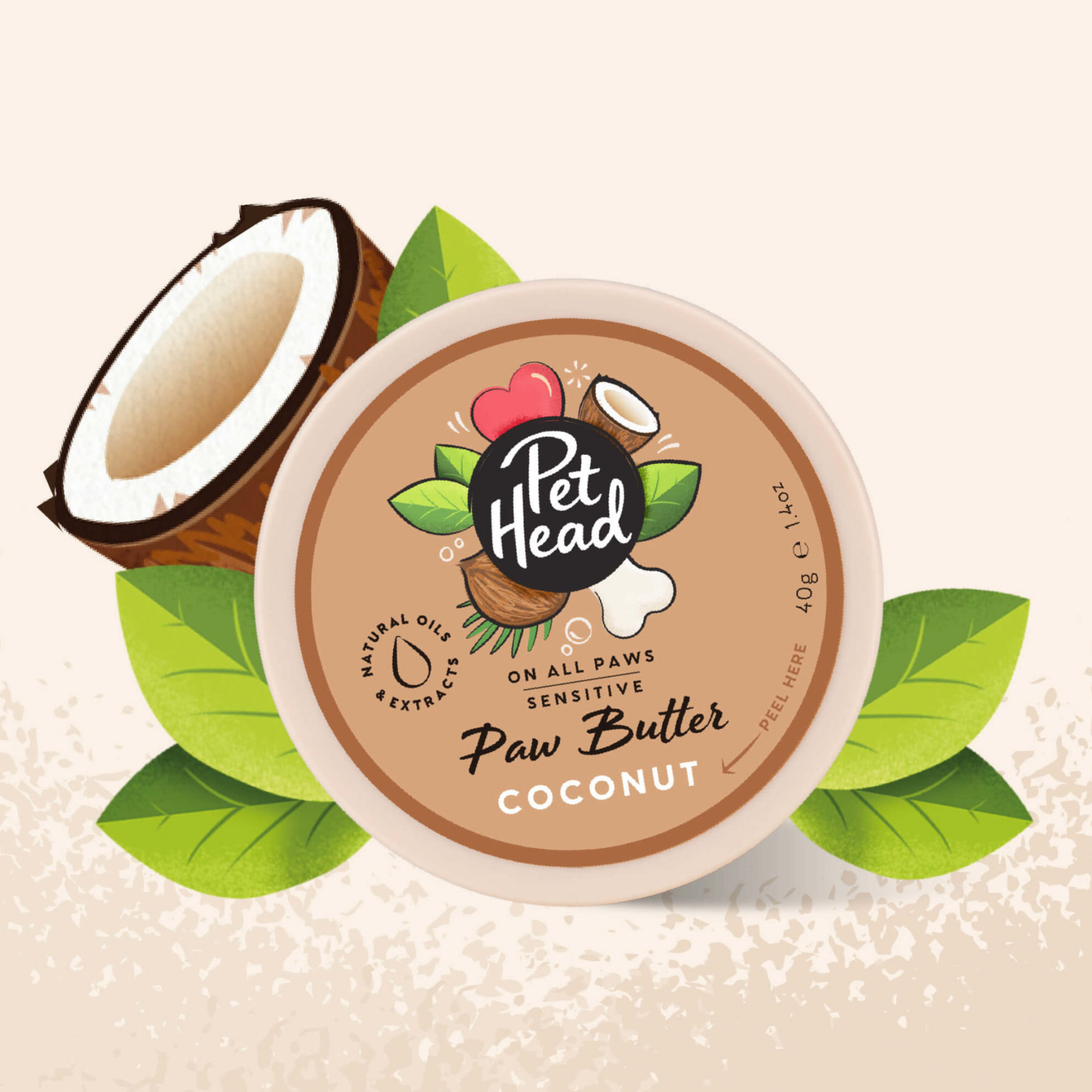 Pet Head On All Paws Coconut Paw Butter 40g Pet Head On All Paws Coconut Paw Butter 40g