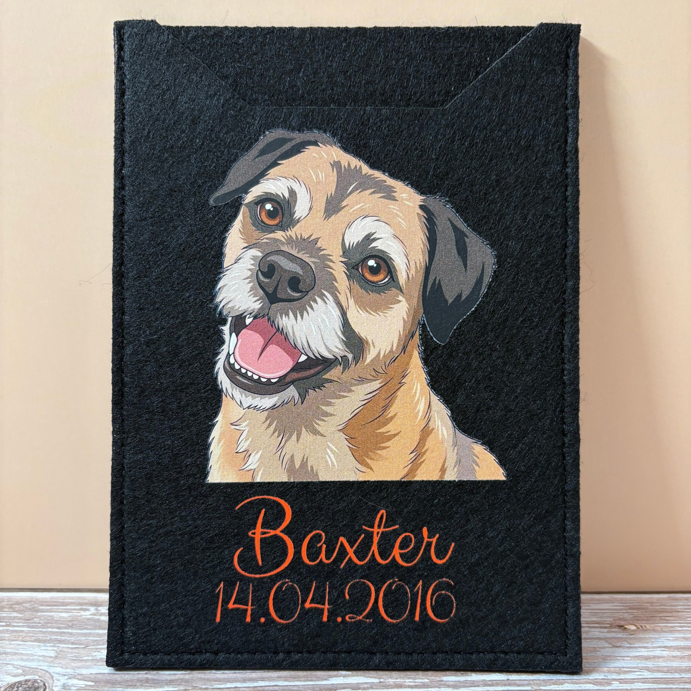 Custom Personalized Felt Pet Passport Cover