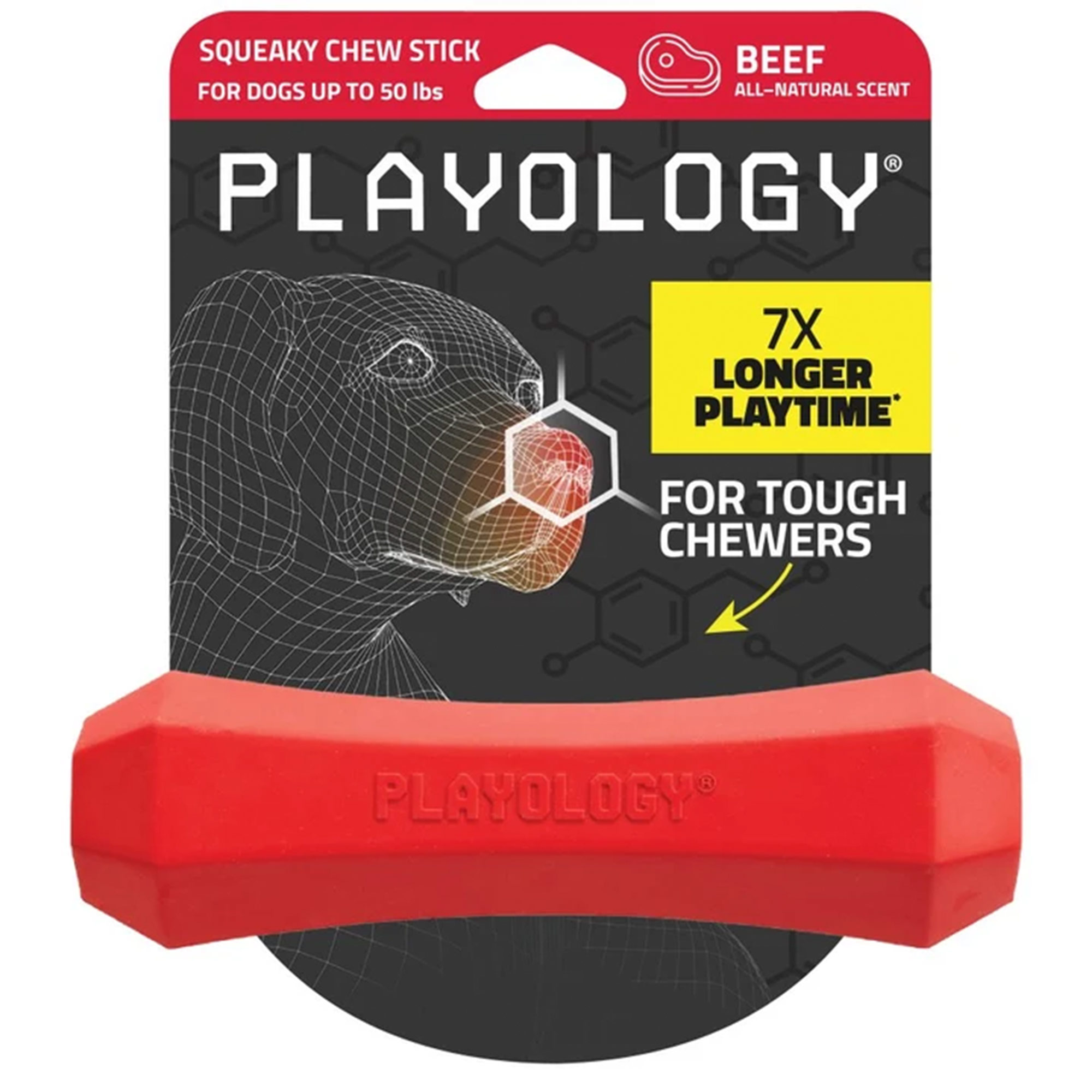 Playology Squeaky Chew Stick Huhn oder Rind