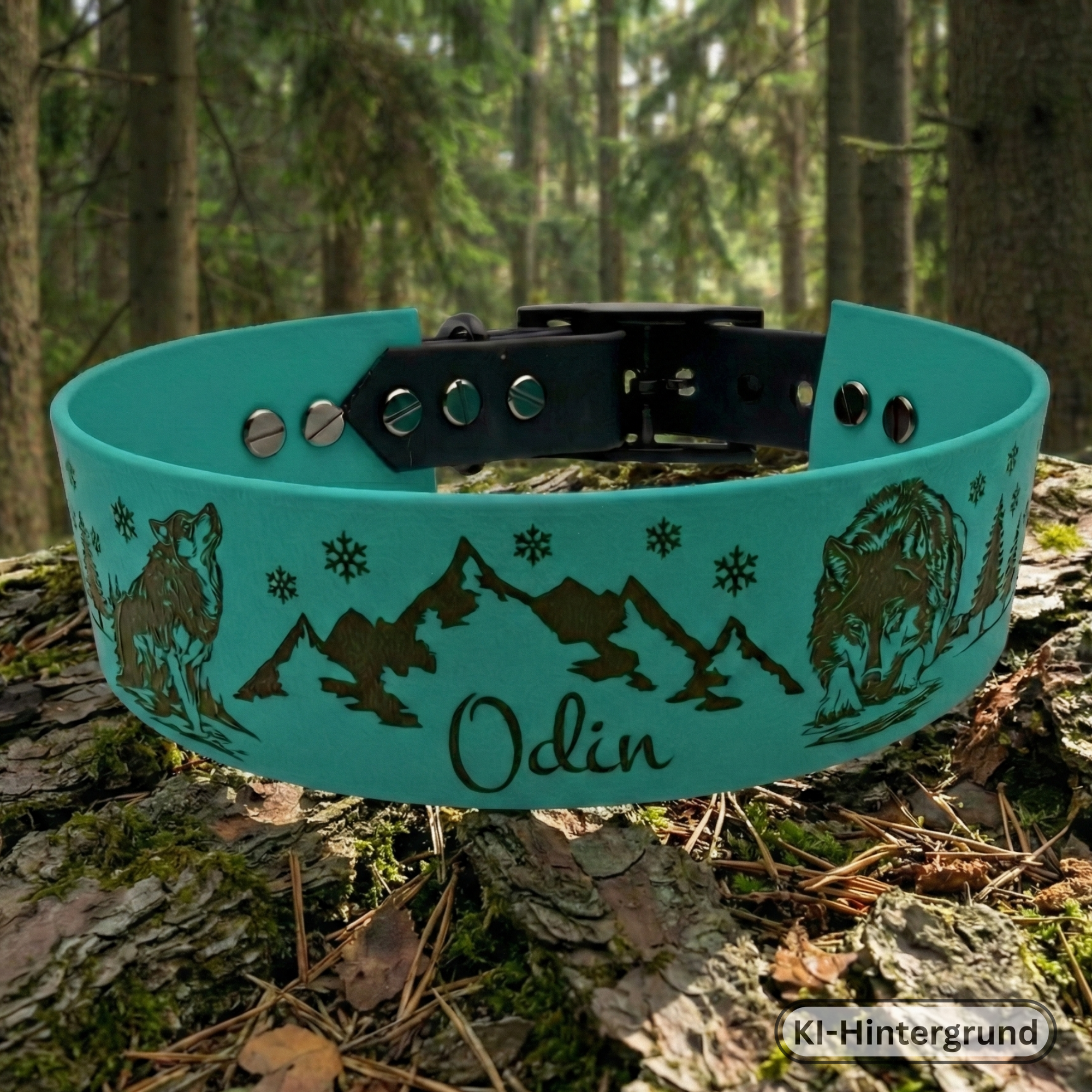 Graviertes Halsband - Raubtiere 38mm