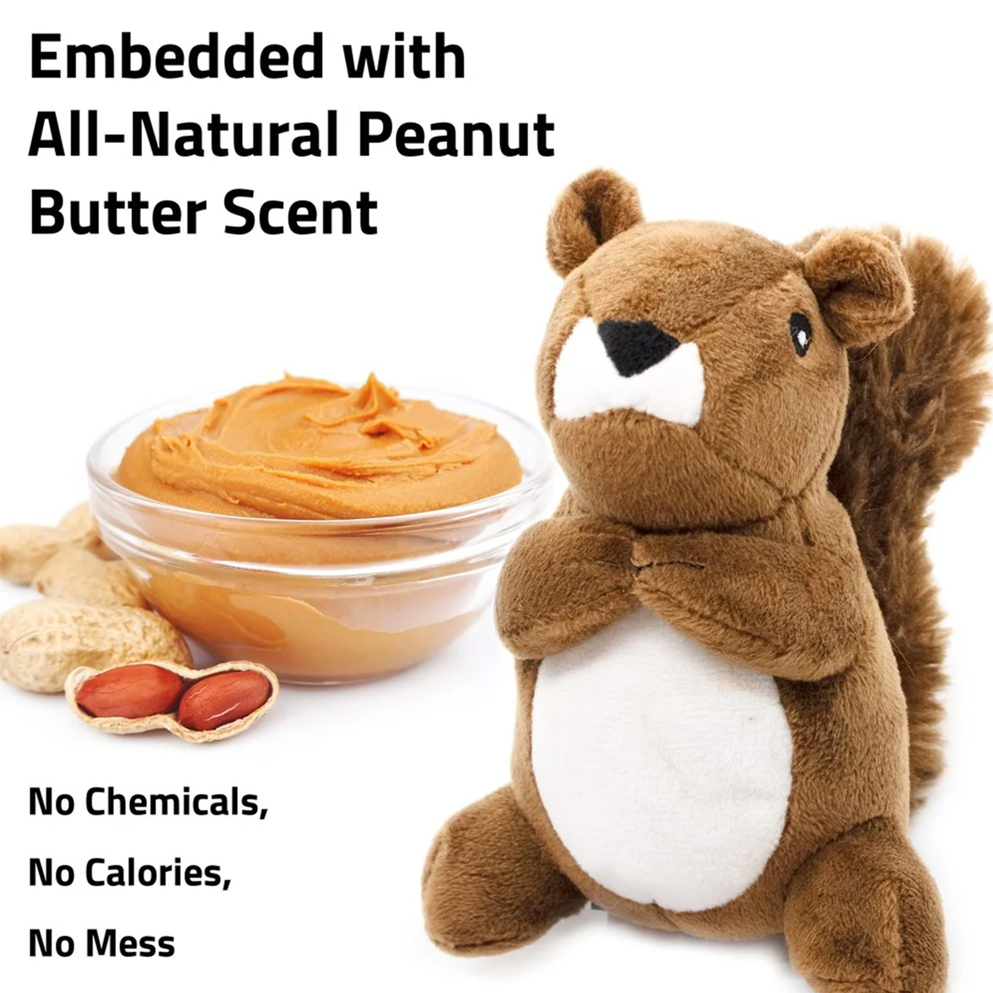 🐿️ Playology Plüsch Eichhörnchen – Erdnussbutter (Klein)