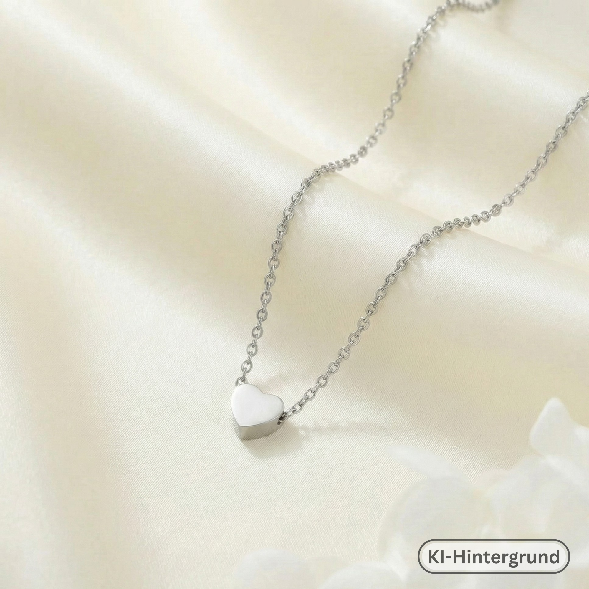 Mini Heart Necklace Stainless Steel with Engraving