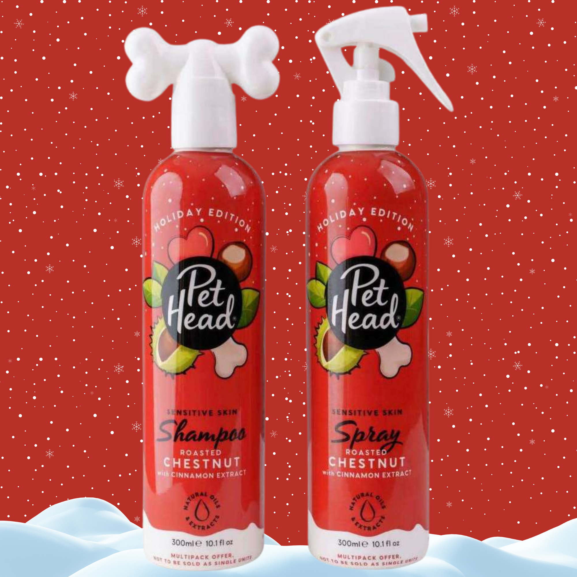 Pet Head Festive Roasted Chestnut Shampoo & Spray Set je 300ml LIMITED